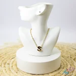 گردنبند استیل طرح « حرف S » مینیمال؛ در دو رنگ طلایی و نقره ای - تصویر 4