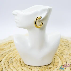 گوشواره هلالی طلایی میخی