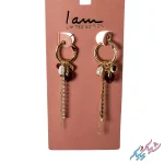 گوشواره حلقه‌ای آویزدار I AM