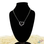 گردنبند نقره 925 وارداتی زنانه مدل قلب فول نگین