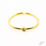 پک چهارتایی انگشتر طلایی برند I Am زیرکونیا مروارید قلب پیچ سایز S | | روکش طلا - GOLD PLATED
