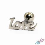 پیرسینگ گوش میخی مدل لاو (LOVE) | شیک و پیک